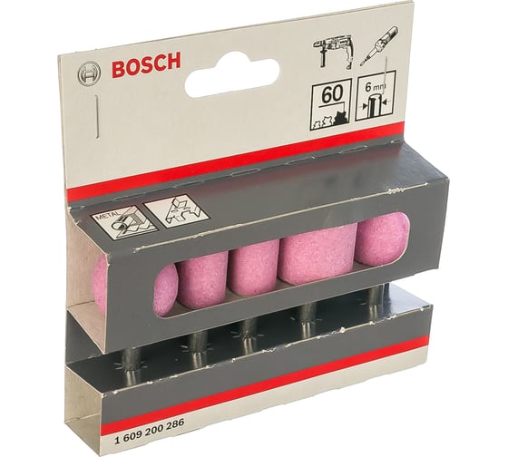 Набор штифтов шлифовальных 5 шт. (15-25 мм, хв-6 мм) К60 Bosch 1.609.200.286