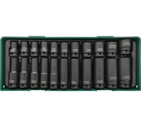 Набор головок ударных S03A4122SP (10-24 мм, 1/2" DR, 22 предмета в ложементе) Jonnesway 46655