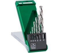 Набор сверл по металлу HSS-G DIN 338 в пластиковом боксе (6 шт; 2-8 мм) WEDO WD1045-1006