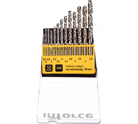Набор сверл по металлу (13 шт; 1.5-6.5 мм) Inforce 11-01-122
