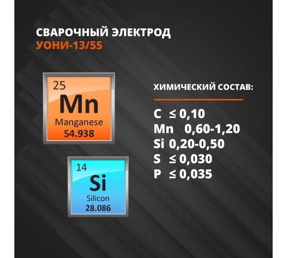 Электрод УОНИ 13/55 (2 мм; 1 кг) МЭЗ Ц0032218