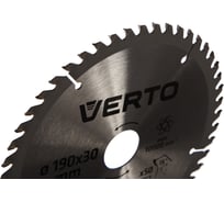 Диск отрезной по дереву (190x30 мм; 50 зубьев) VERTO 61H126