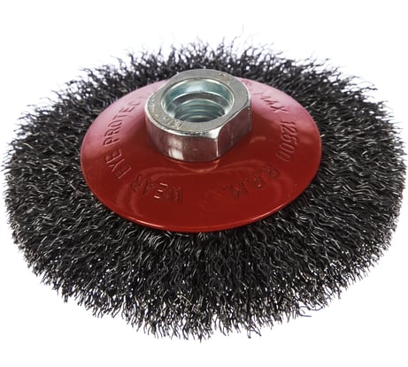 Щетка проволочная дисковая (100 мм; M14; стальная волнистая 0.33 мм) VERTO 62H112