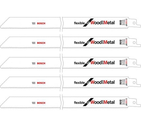 Полотно пильное по дереву с металлом 5 шт. 300х19х0,9 мм Bosch 2.608.656.022
