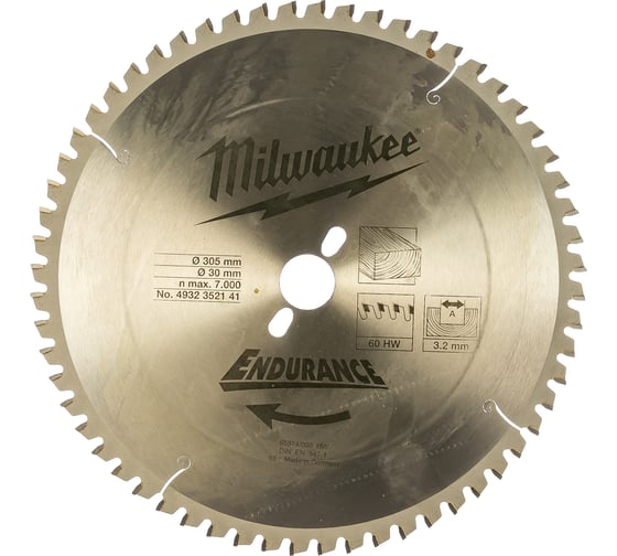 Диск пильный для торцовочной пилы 305х30 мм, Z60 Milwaukee 4932352141 1