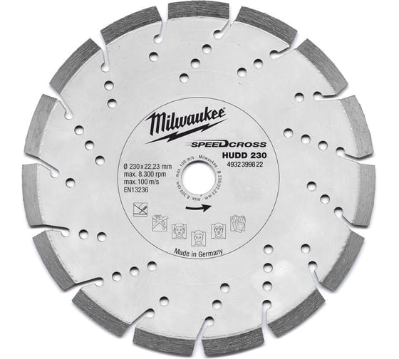 Алмазный диск HUDD 230 Milwaukee 4932399822 1