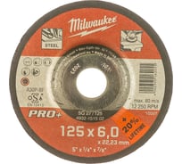 Шлифовальный диск по металлу SG 27/125х6 PRO+ Milwaukee 4932451502