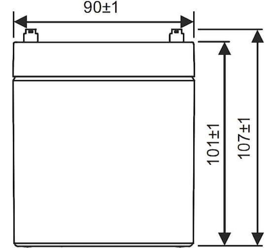 Аккумулятор для ИБП WBR GP1245 (12V16W) 12В, 4.5 Ач УТ-00000224