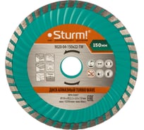Диск алмазный Turbo wave по железобетону (150х22.2/20 мм) Sturm 9020-04-150x22-TW