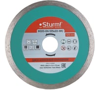 Диск алмазный сплошной по плитке (125х22.2/20 мм) Sturm 9020-04-125x22-WC
