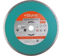 Диск алмазный сплошной по плитке (230х22.2/20 мм) Sturm 9020-04-230x22-WC