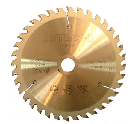 Диск пильный по древесине (165х30/20 мм; Z36) Hitachi HTC-752417