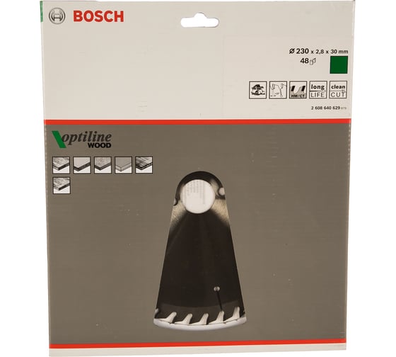 Диск пильный по древесине 230х30 мм Bosch 2.608.640.629