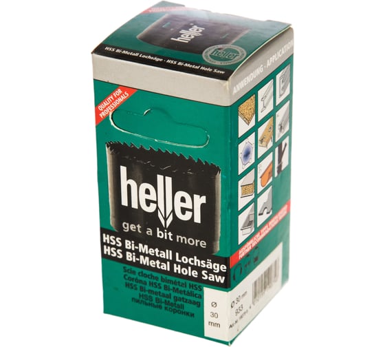 Коронка HSS-Bimetal 30 мм, 32 мм, 1/2"-20мм Heller 19075
