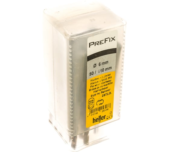 Буры по бетону Prefix SDS-plus, 6x50x110мм, 25 шт Heller 25346