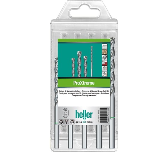 Набор сверл по бетону и натуральному камню ProXtreme, 5 шт. Heller 28264 1