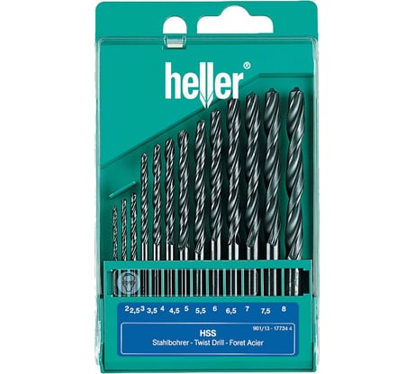 Набор свёрл по металлу HSS-R 13 шт. Heller 17734