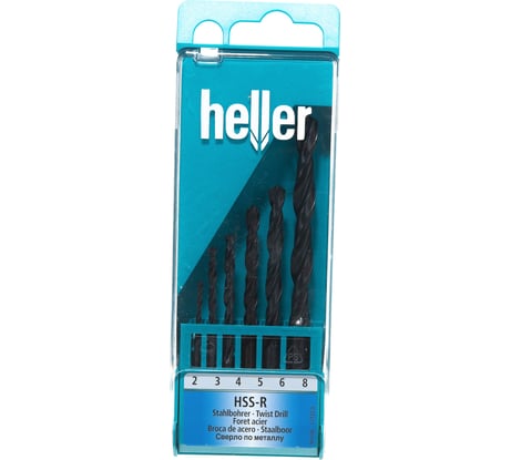 Набор свёрл по металлу HSS-R 6 шт. Heller 17732
