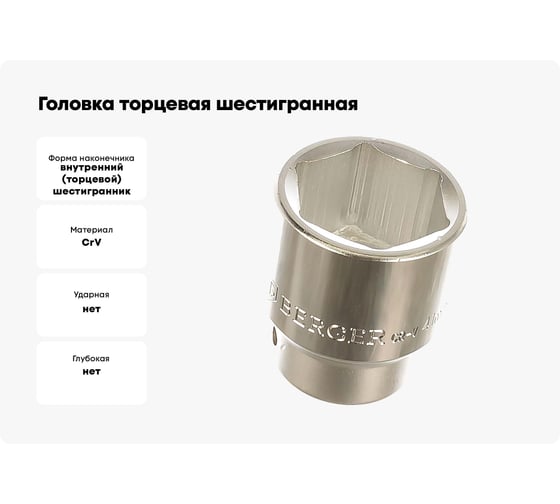 Головка торцевая шестигранная (41 мм; 3/4) Berger BG BG2106