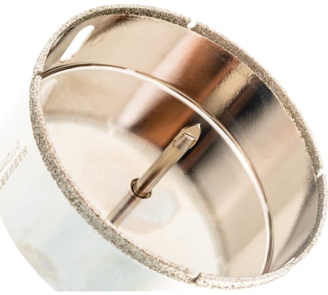 Коронка алмазная с центрирующим сверлом по керамограниту и керамике 110 мм HAGWERT 576201