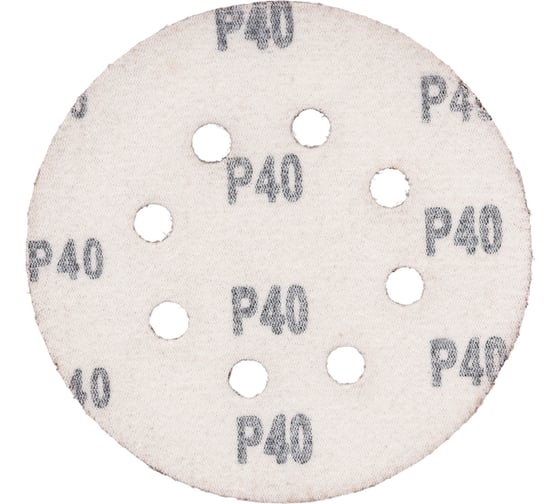 Круг шлифовальный (5 шт; 125 мм; 8 отверстий; P40; липучка) Sturm 9010-1258-040