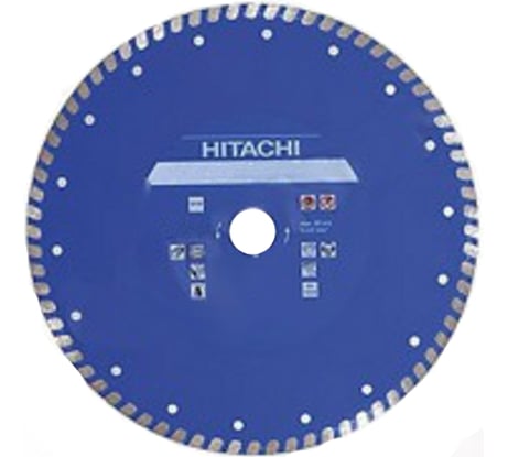 Диск алмазный отрезной по бетону Турбо (180х22.2 мм) для УШМ Hitachi HTC-752844