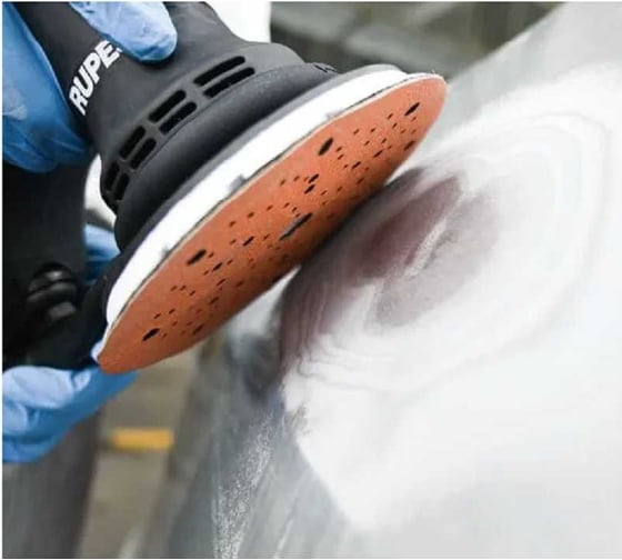 Диск шлифовальный на бумажной основе 518 Orange Ceramic Multi holes (5 шт; 150 мм; Р240) SANDWOX 518.150.240.LC.5