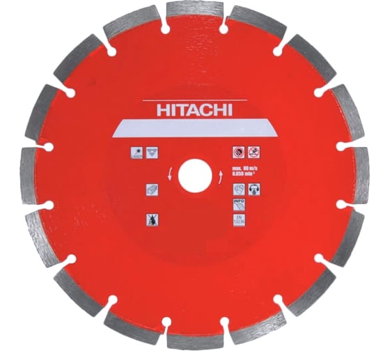 Диск алмазный отрезной по абразивным материалам (230х22.2 мм) для УШМ Hitachi HTC-752865