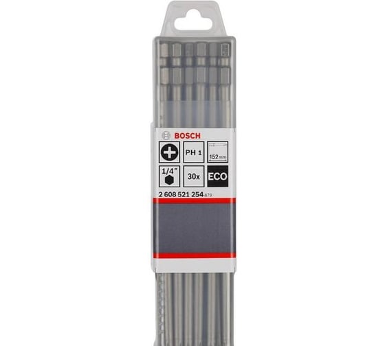 Биты 30 шт. ECO PH2 152 мм Bosch 2608521255