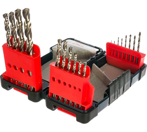 Набор из 18 сверл по металлу HSS-G 1-10 мм TOUGH BOX Bosch 2607019578 1
