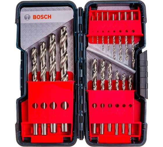 Набор из 18 сверл по металлу HSS-G 1-10 мм TOUGH BOX Bosch 2607019578