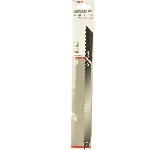 Полотно пильное для резки льда S1211K (300 мм; 5 шт.) Bosch 2608652900