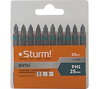 Биты (20 шт; PH1; 25 мм) Sturm 1270101