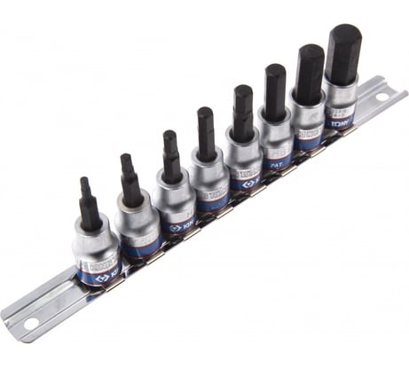 Набор торцевых насадок HEX (8 предметов; 3-12 мм; 3/8 дюйма) KING TONY 3108PR8