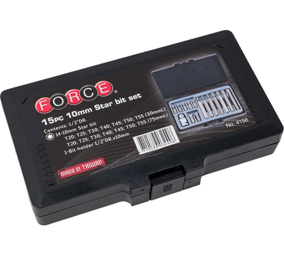 Набор бит TORX 15 шт. FORCE 4156