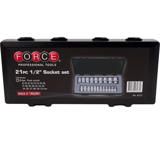 Набор головок 1/2" 21 шт. FORCE 4212