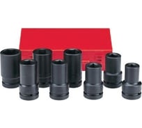 Набор ударных 6-гранных головок 1", 8 шт. FORCE 8081D