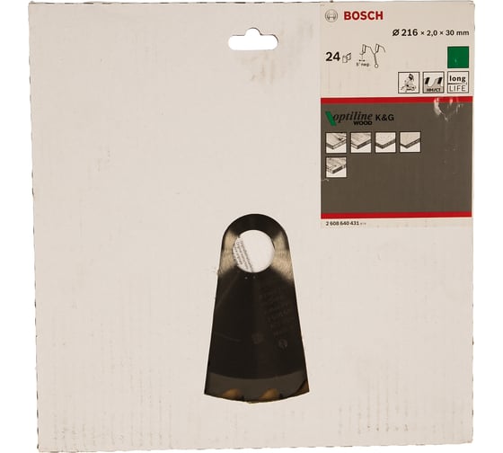 Диск пильный по древесине 216х30 мм Bosch 2.608.640.431