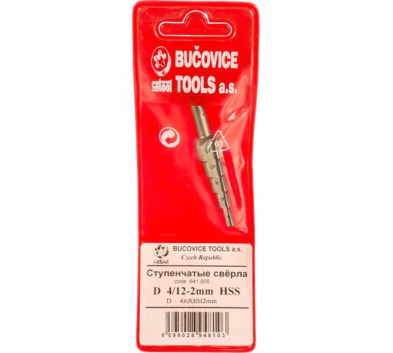 Ступенчатое сверло №0/5 (4,6,8,10,12) Bucovice Tools 641005
