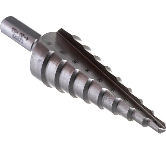 Ступенчатое сверло 4-20 мм, HSS, хв. 8 мм Bucovice Tools 641010 1
