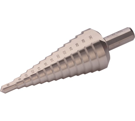 Ступенчатое сверло 6-30 мм, HSS, хв.10 мм Bucovice Tools 641020