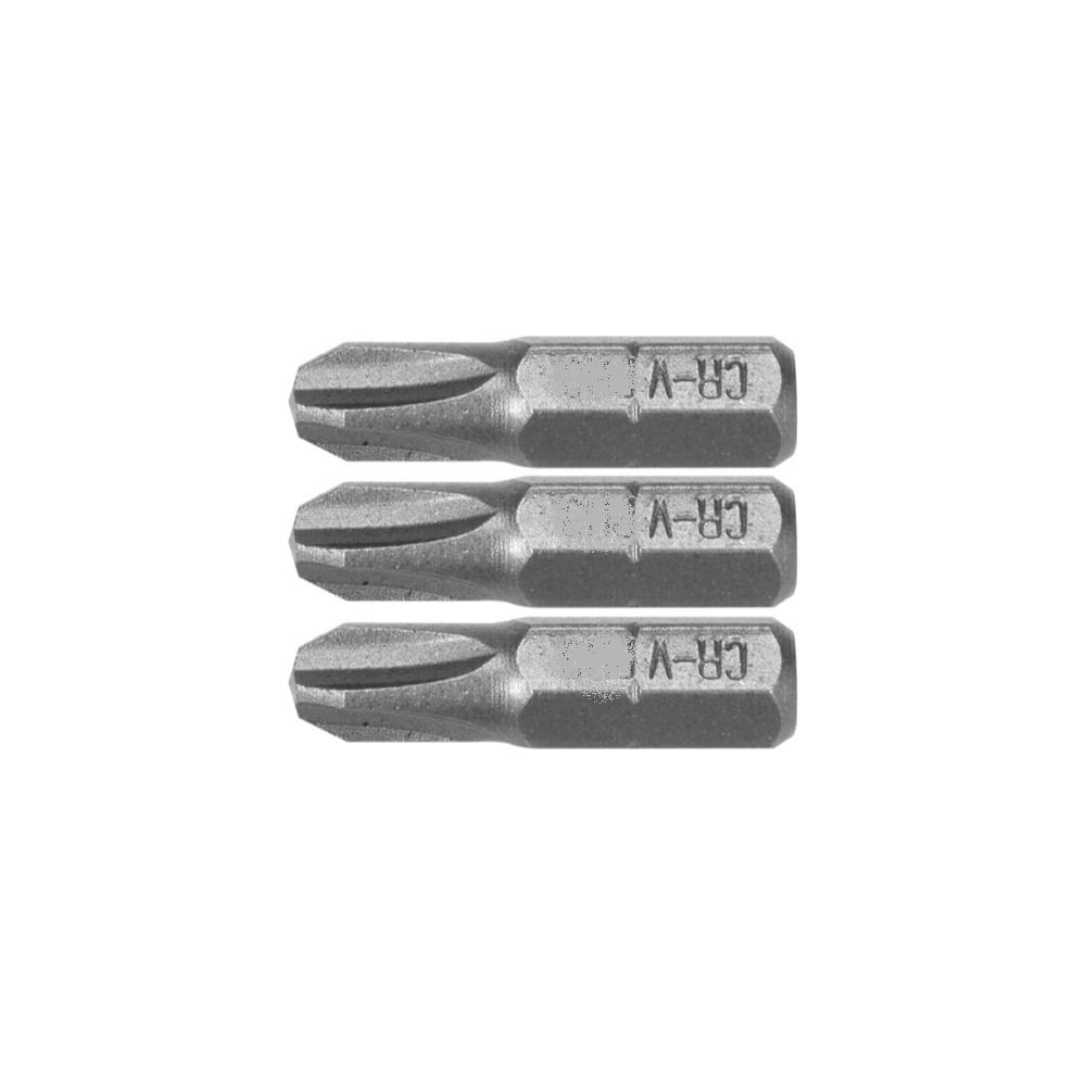 Бита PH1, PH2, PH3, 1/4", 25 мм, 3 шт VOREL 65461 - выгодная цена ...