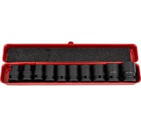 Набор 6 гранных ударных головок 1/2", 10 шт. FORCE 4109-18