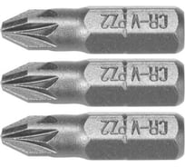 Бита PZ2, 1/4", 25 мм, 3 шт VOREL 65471