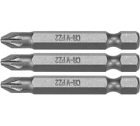 Бита PZ2, 1/4", 50 мм, 3 шт VOREL 65476