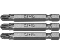 Бита PZ3, 1/4", 50 мм, 3 шт VOREL 65477