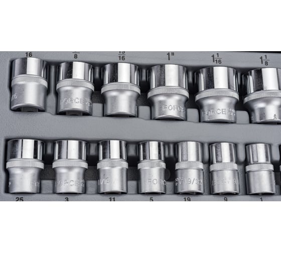 Набор 6 гранных дюймовых головок 1/2" FORCE 4194