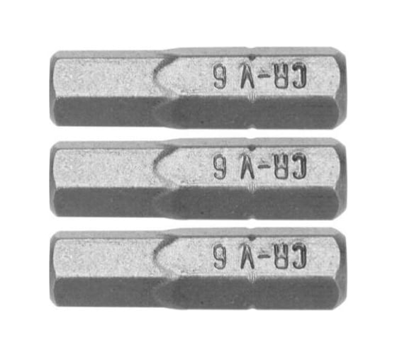 Бита HEX H6, 1/4", 25 мм, 3 шт VOREL 65504 1