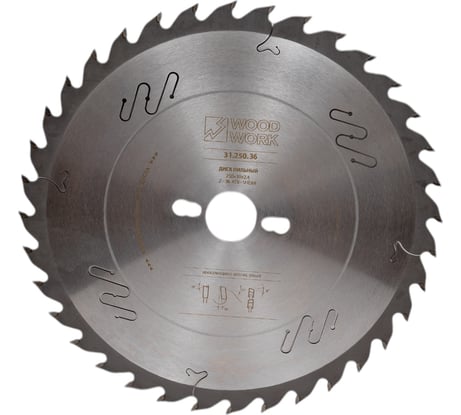Диск пильный универсальный 250x2.4x30 мм, 36T, A=18° ATB+SHEAR WOODWORK 31.250.36