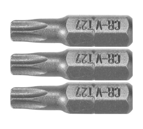 Бита TORX T27, 1/4", 25 мм, 3 шт VOREL 65496 1